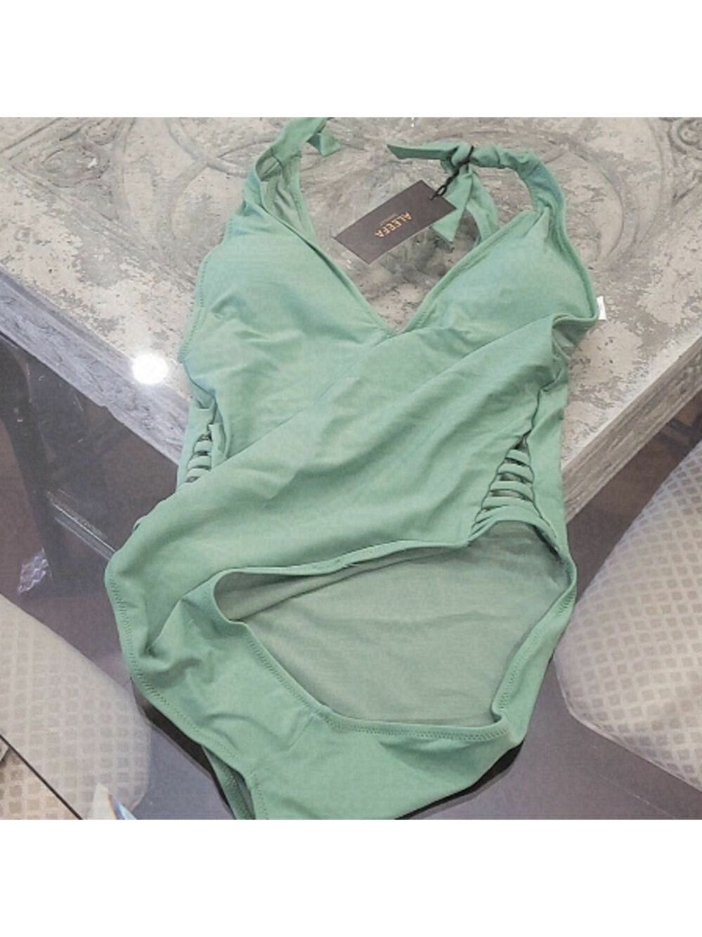 ALEEFA STRAPPY SIDE OPEN BACK ONE PIECE SWIMSUIT XL new